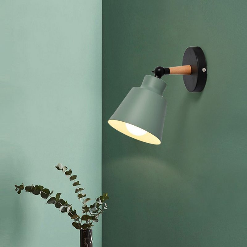 Contemporary Colorful Wall Light Simple Wooden Wall Light Sconce for Living Room