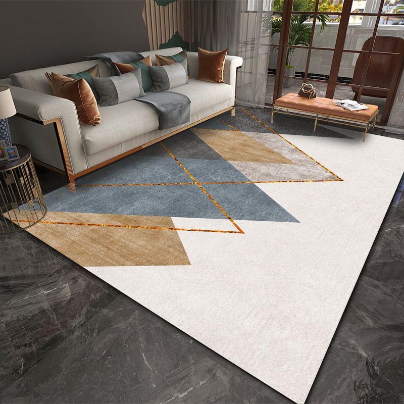 Modern Style Rectangle Shape Rug Light Luxury Living Room Carpet Polyester Area Rug
