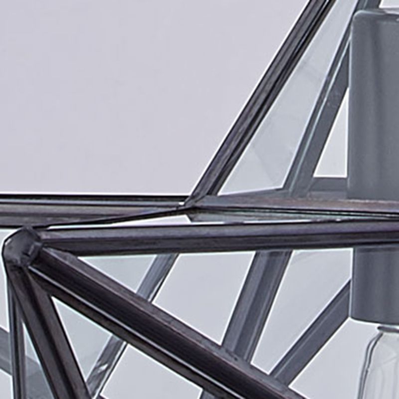 Geometric Pendant Light Industrial 1 Light Metal Flush Mount Light Fixture in Copper