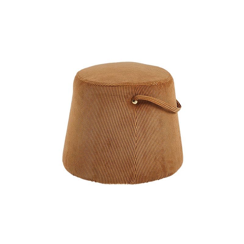 Solid Color Fabric Standard Stool Modern Style Simple Round Stool