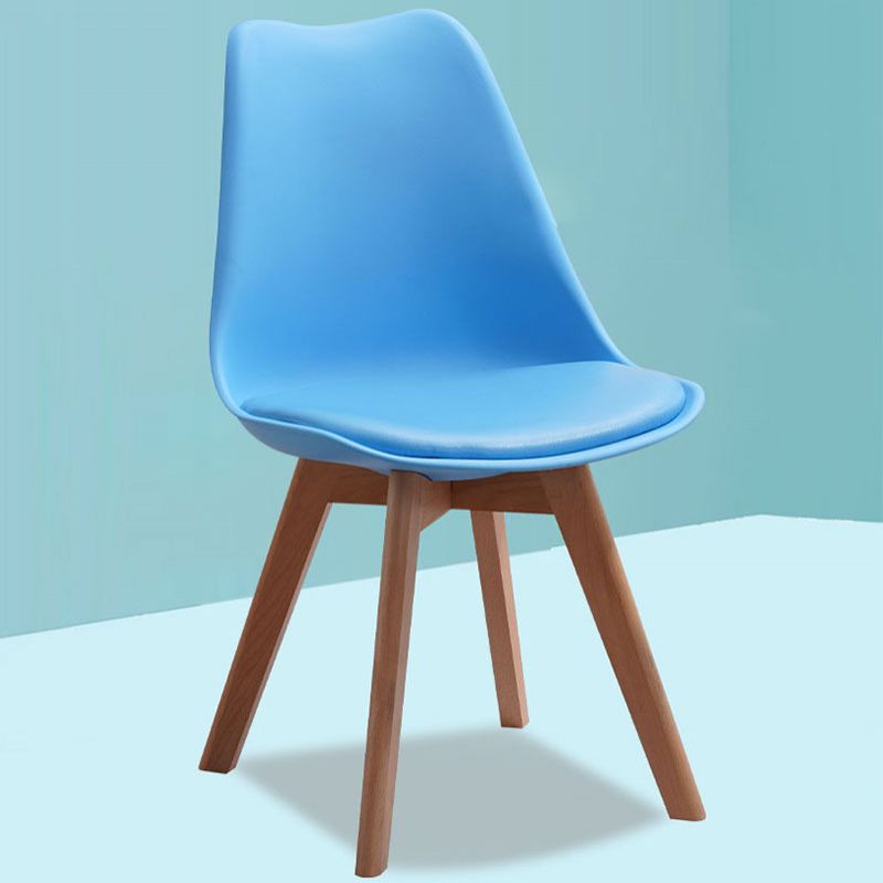 Sedie da cucina in stile contemporaneo sedia laterale senza braccio con gambe in legno