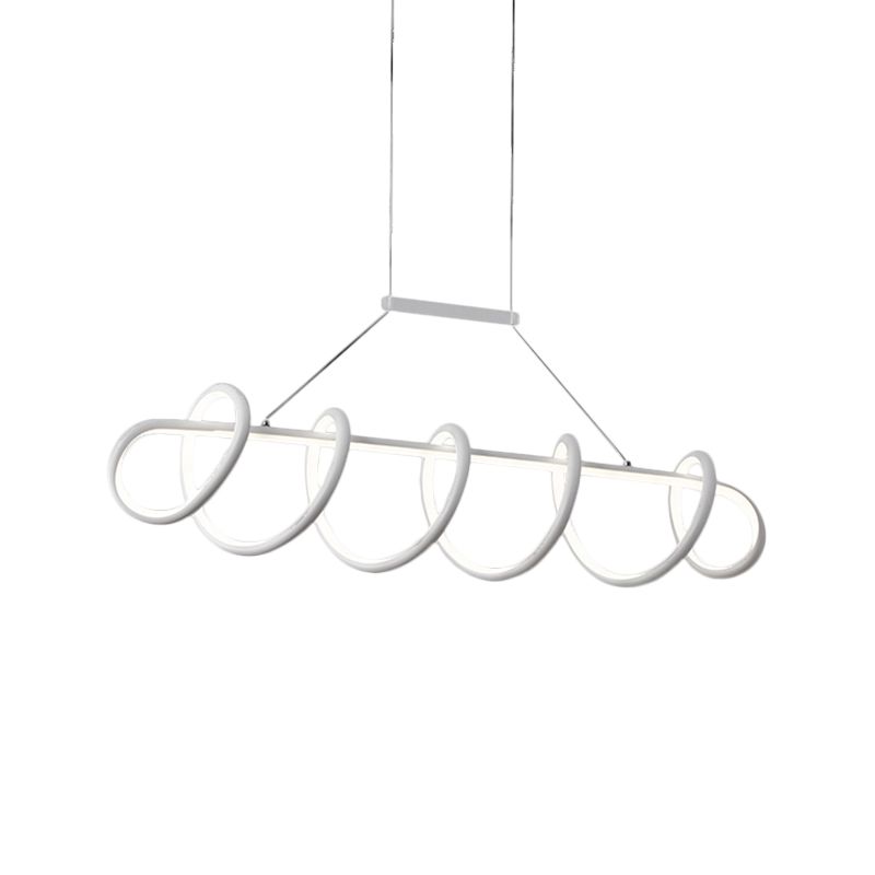 Éclairage de plafond torsadé à LED noir / blanc