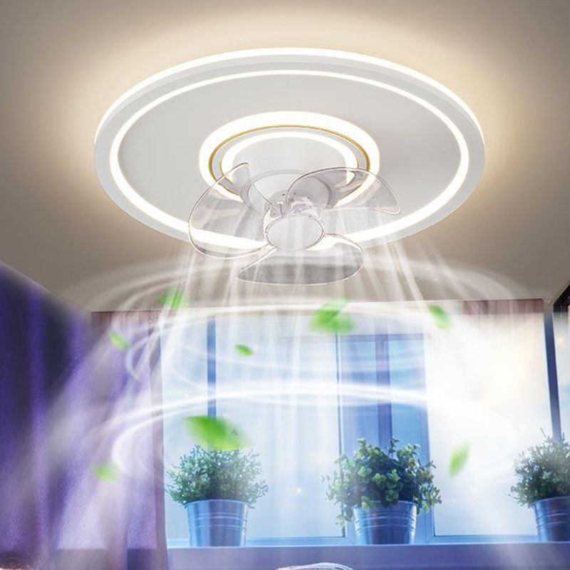 Polish Finish Fan with Light Modernism 3-Blade LED Ceiling Fan for Room