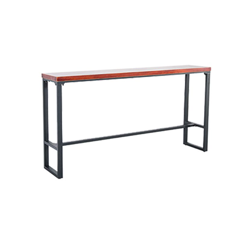 Solid Wood Bar Table Industrial Style Dining Table for Kitchen