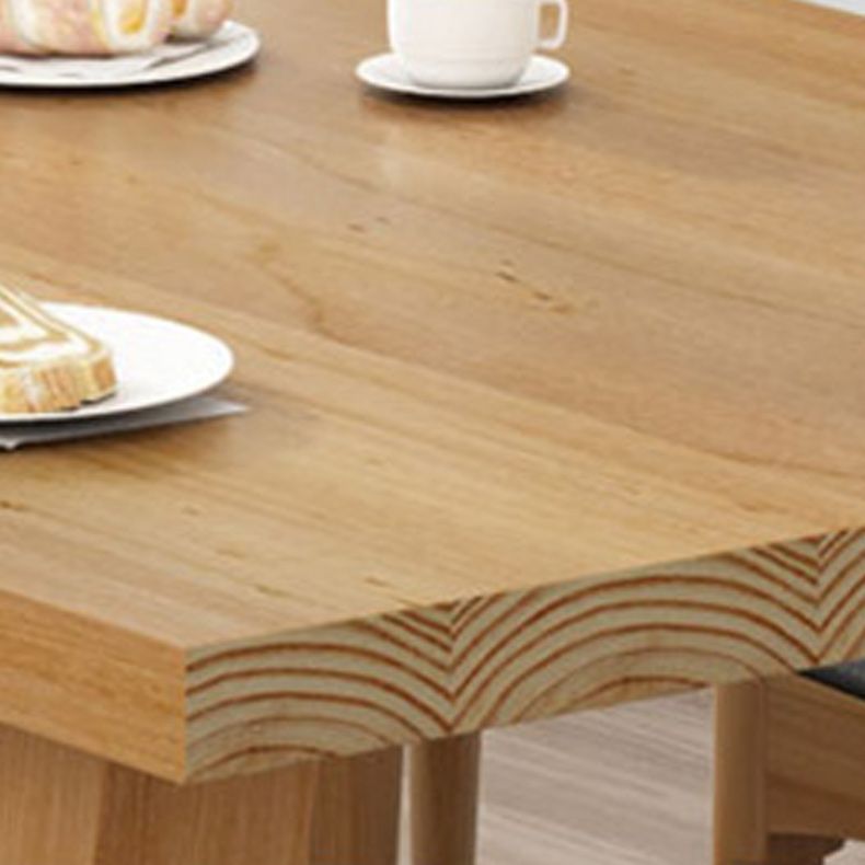 Pine Wood Dining Room Table Rectangle top Table with Sled Base