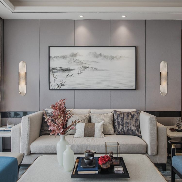 Iluminación contemporánea Minimalismo de pared de mármol para sala de estar del dormitorio del pasillo