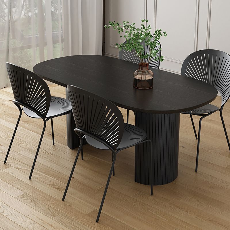 Double Pedestal Dining Table Modern Table for Home and Kitchen