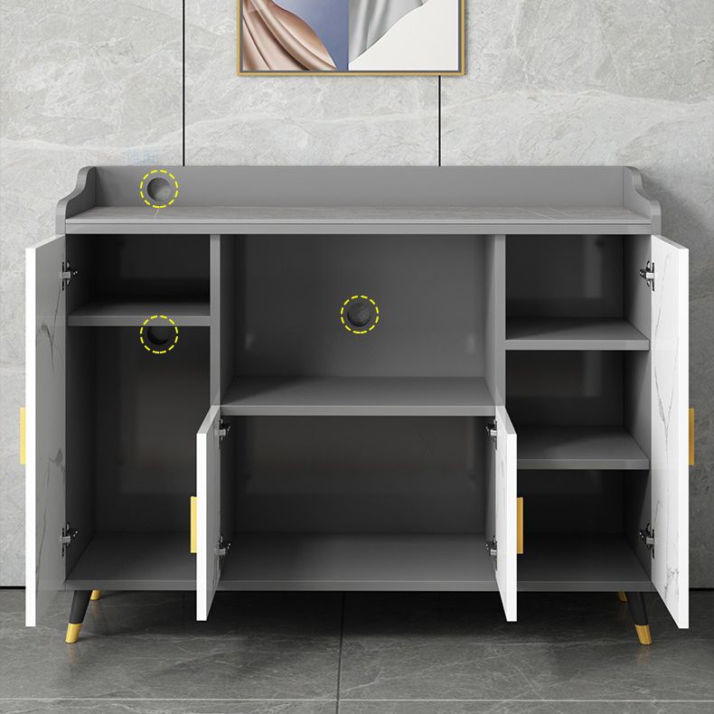 Modern Style Stone Buffet Sideboard Dining Room 38.5"H Buffet Server