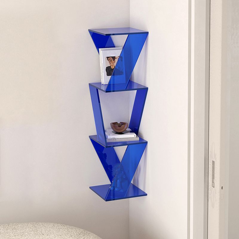 Contemporary Closed Back Vertical Bookshelf Acrylic Bookcase for Home Office