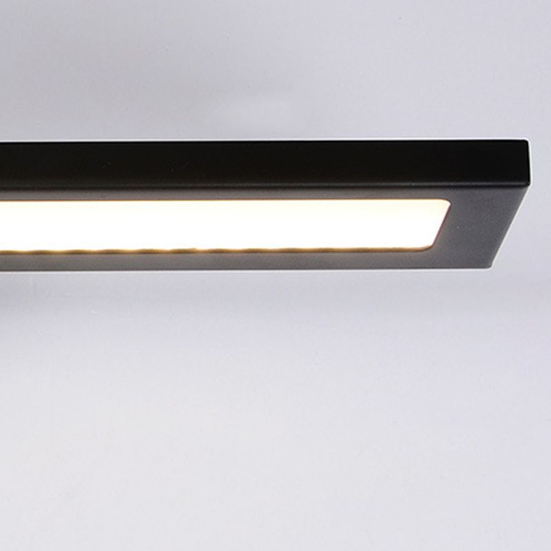 Illuminazione con funce murale rettangolo moderno metallo 1 lampada da parete leggera