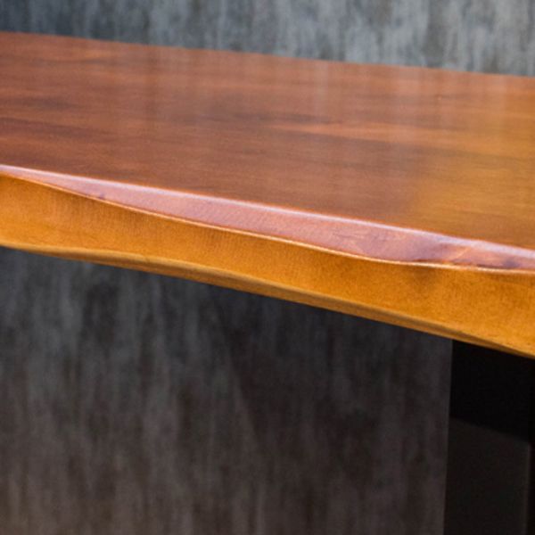 Pine Wood Bar Dining Table Industrial Rectangle Bar Table with Trestle for Cafe