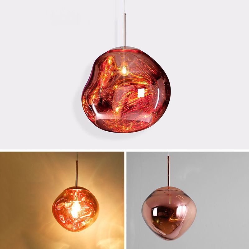 Luci a soffitto appeso a roccia Mid-secolo creatività moderna di vetro soffiato a sospensione a sospensione per il ristorante