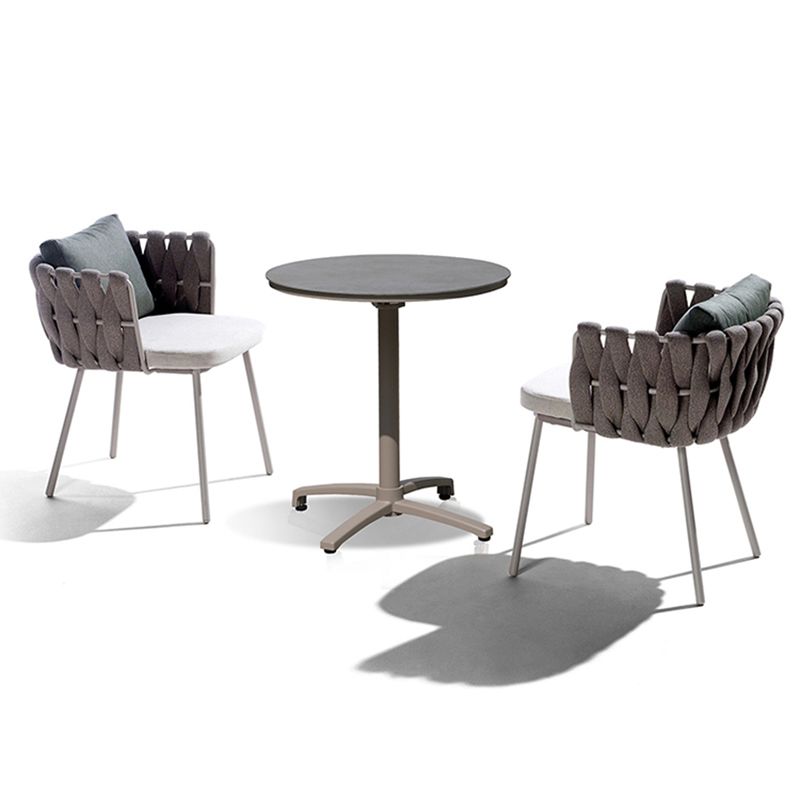 Contemporary Aluminum Coffee Table Metal Frame Outdoor Dining Table