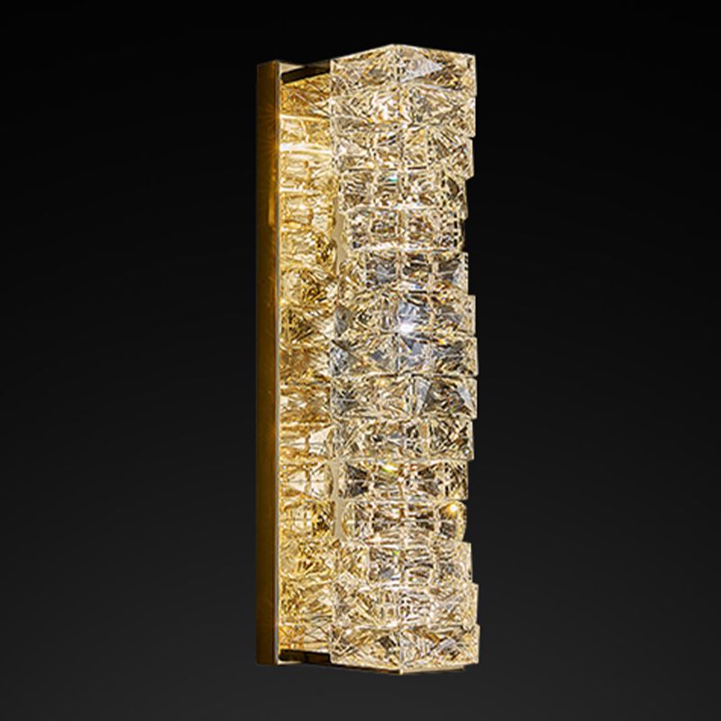 Luz de pared de la pared de cristal posmoderna apliques de pared led geométrica para sala de estar