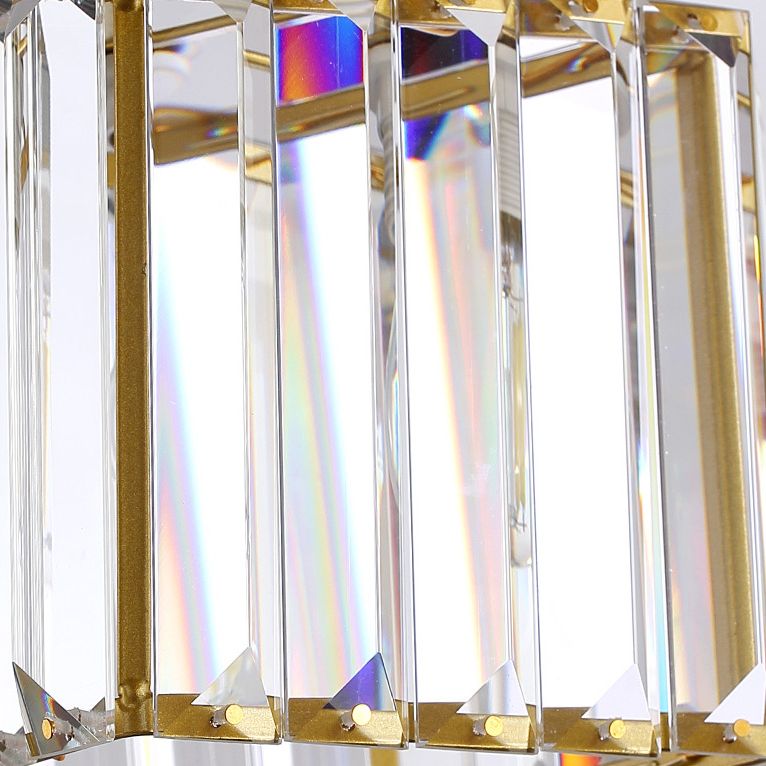 Squares oro Isola illuminazione Isola Stile Minimalista Crystal Island Pendant Light