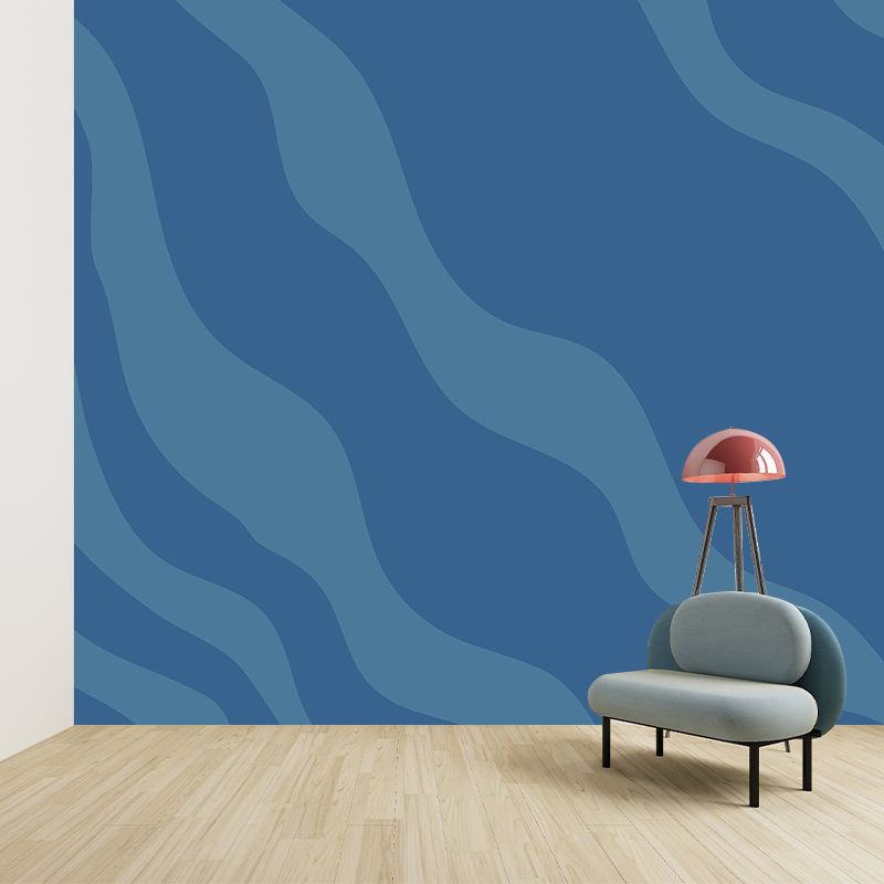 Abstract Waves Mural Wall Covering for Dining Room Eco-friendly for Decoration