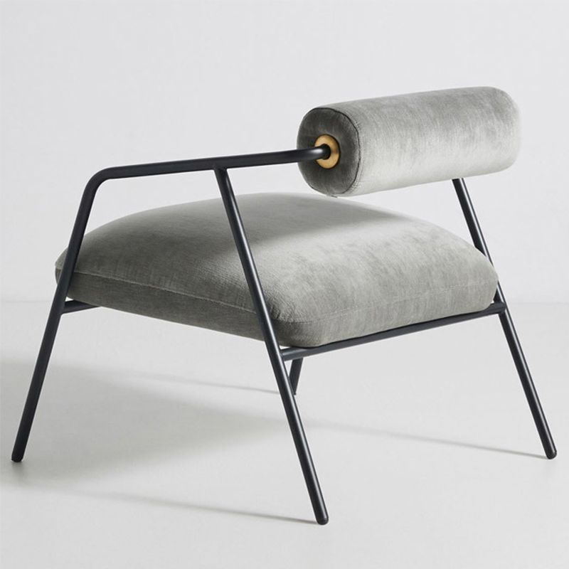 Industrial Style 27.55" Wide Fixed Back 4 Legs Sponge Arm Chair