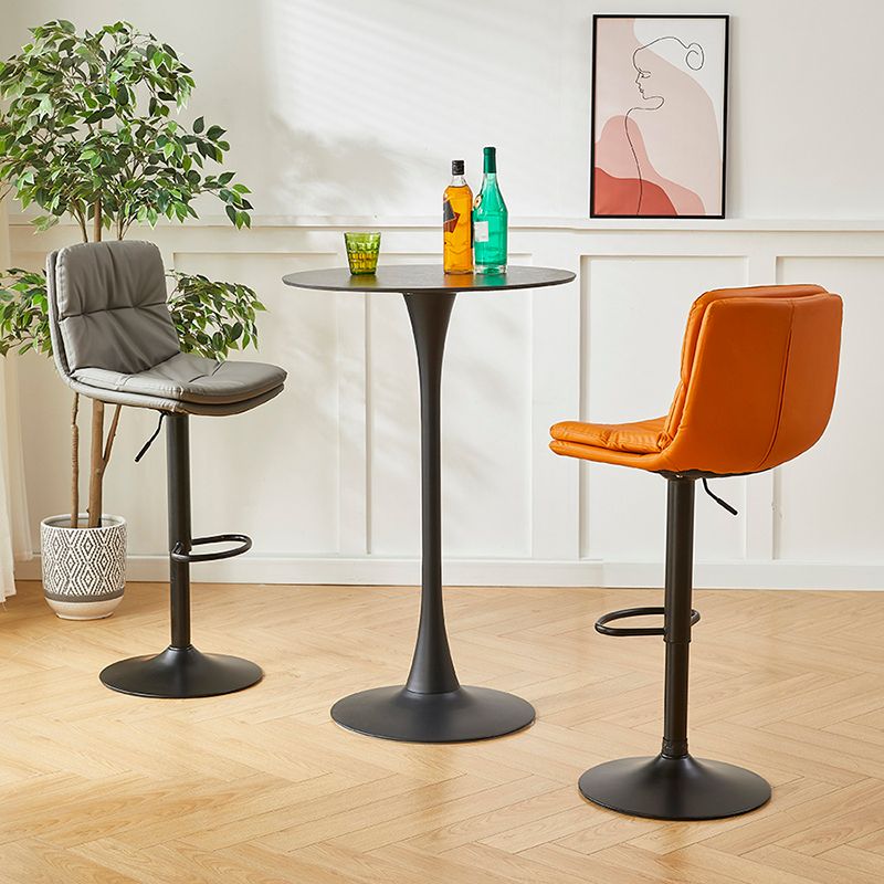 Bucket Adjustable Height Dining Stool Industrial Indoor Counter-height Stool with Swivel
