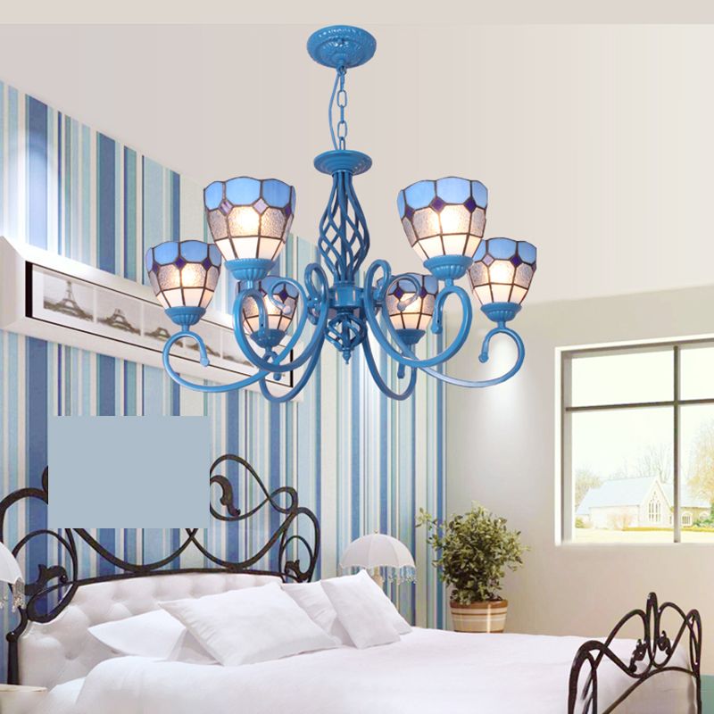 Arte artesanal multicolor lámparas de lámparas de lámpara de lámpara de desplazamiento candelabro mediterráneo