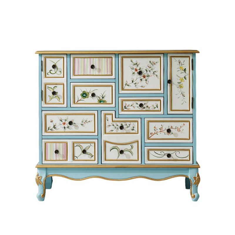 American Traditional Combo Dresser Wood Storage Chest for Bedroom