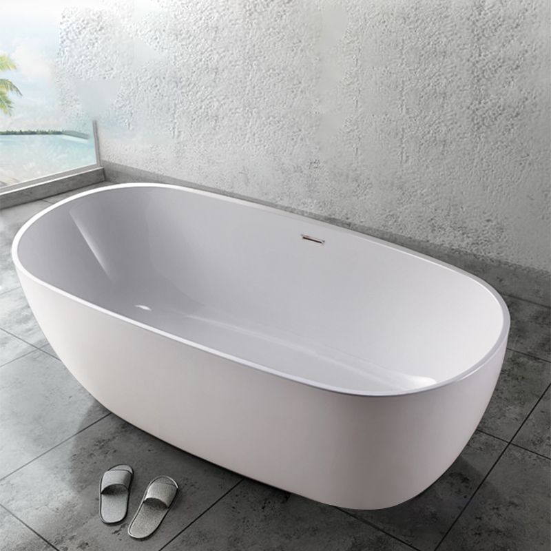 Oval Freestanding Bath Tub Modern Acrylic Bathtub for Bathroom