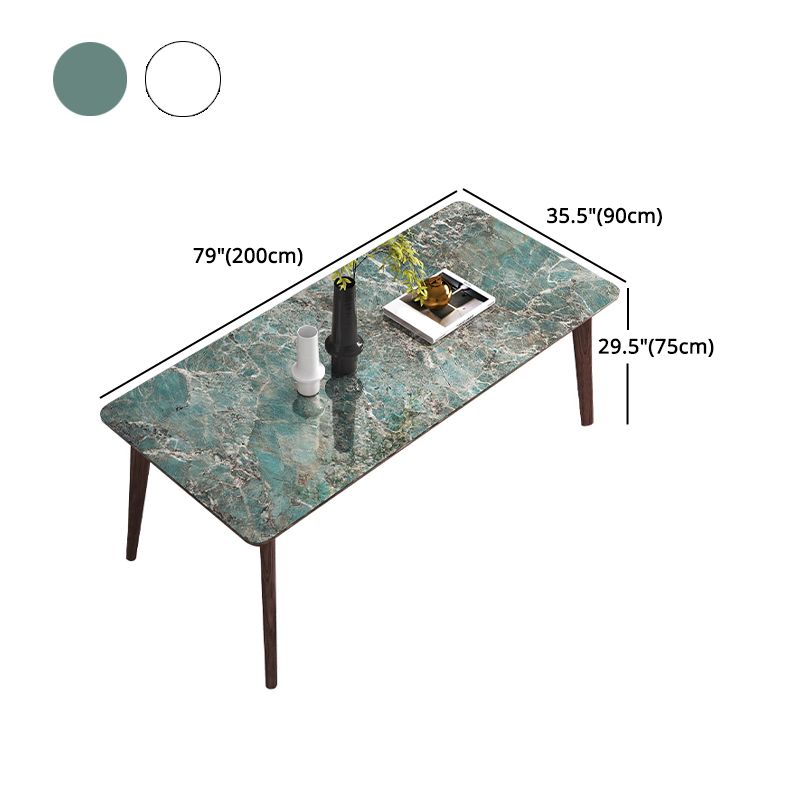 Modern Sintered Stone Top Dining Set 1/4/5/7 Pieces Walnut Dining Table with Chairs