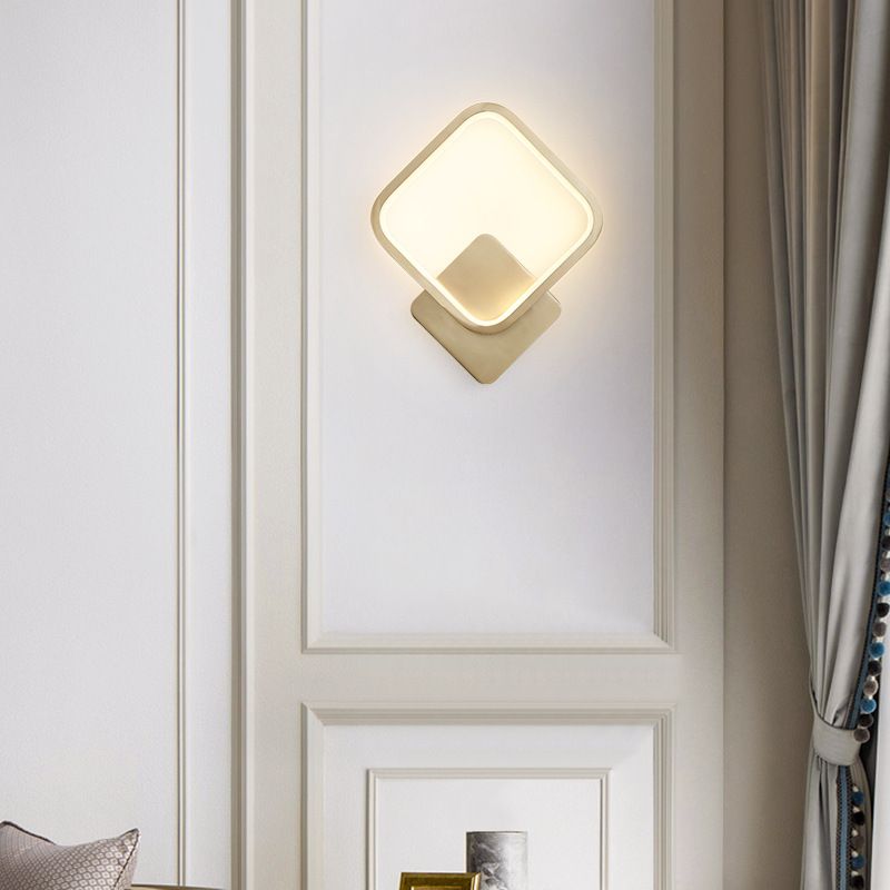 Metal Sconce Light Modern 1-Light Sconce Light Fixture for Bedroom