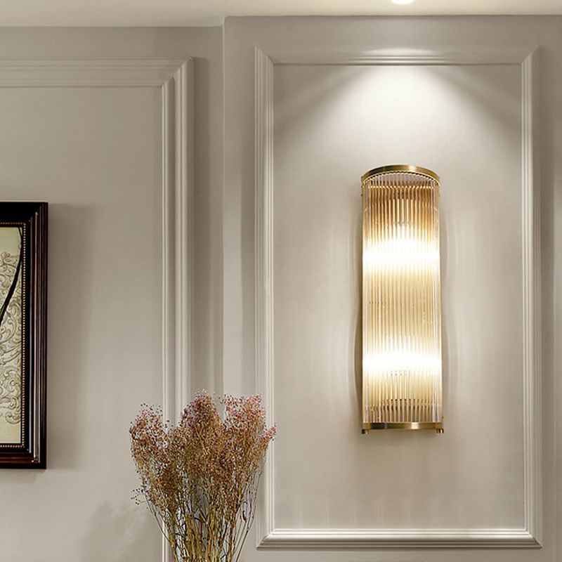 Wall Mounted Light Fixture Modern Glass Wall Mounted Lighting in Gold