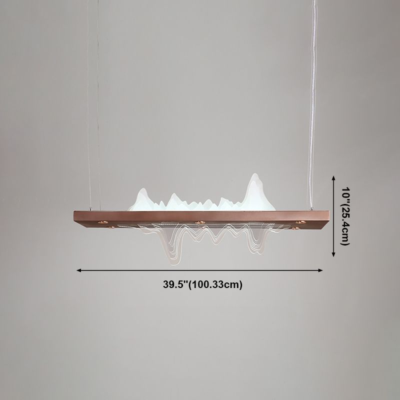 Squared Island Pendant LED Acrylic Modern Ceiling Pendant Light for Dining Room