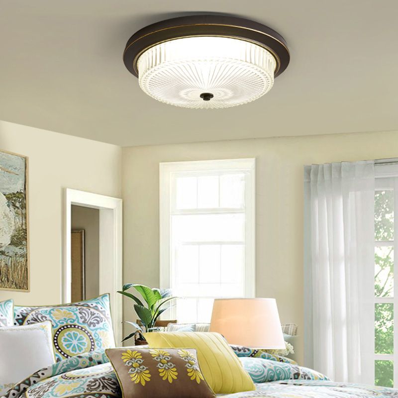 Flush Mount Ceiling Light American Country Style Indoor Round Shape Ceiling Mount Light