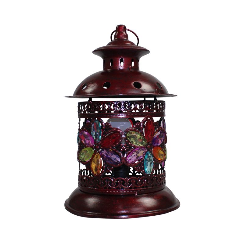 Luce da tavolo da notte in metallo a 1 bulba Light antico Lancia da soggiorno illuminazione da comodino