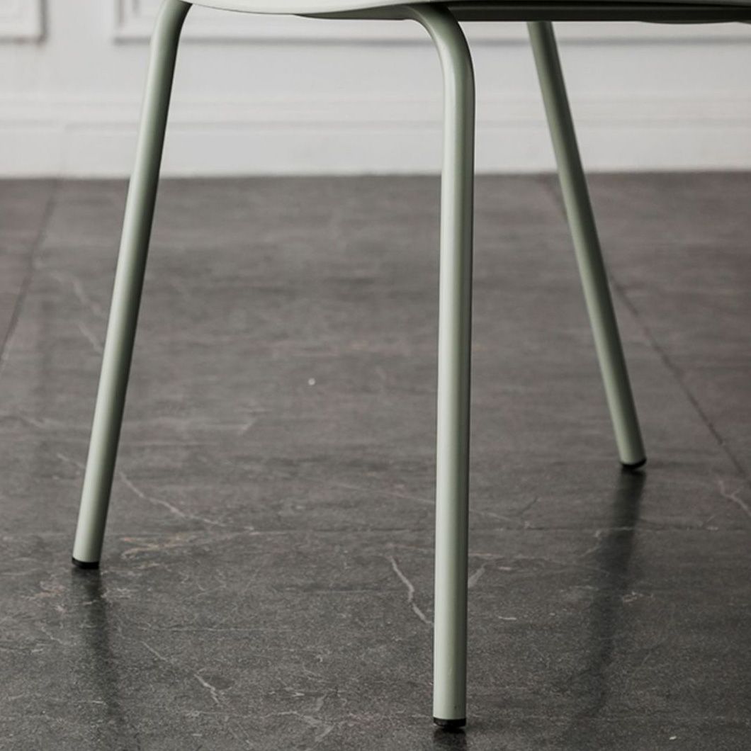 Modern Style Patio Side Chair Home Parsons Back Armless Chair