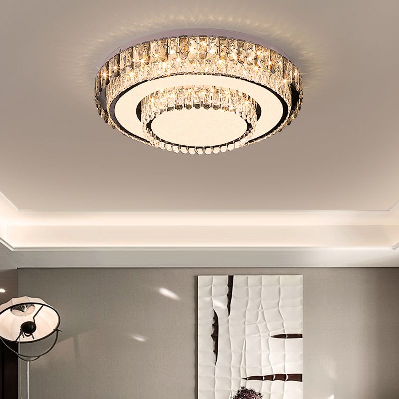 Lampade da incasso in metallo Lampade moderne da soffitto per camera da letto con paralume in cristallo