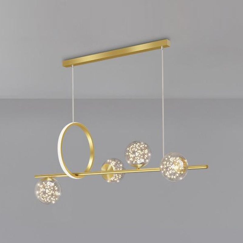 Luces de lámparas de la isla contemporánea Sphere Glass Island Lights para cocina