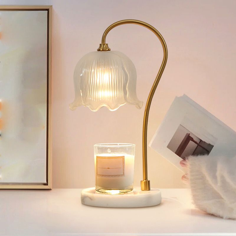 Gold Flower Table Light Modern Aromatherapy Melting Wax Table Lamp (Without Aromatherapy Candles)