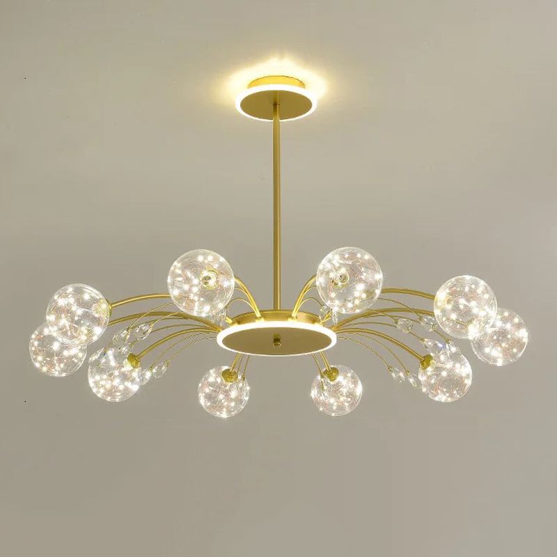 Zeitgenössisches Glas Anhänger leichte kugelförmige hängende Lichtkit für Wohnzimmer