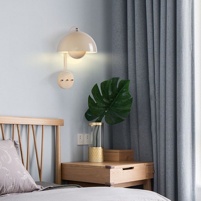Modern Dome Wall Sconce Lighting Metal 1-Light Wall Sconces for Living Room