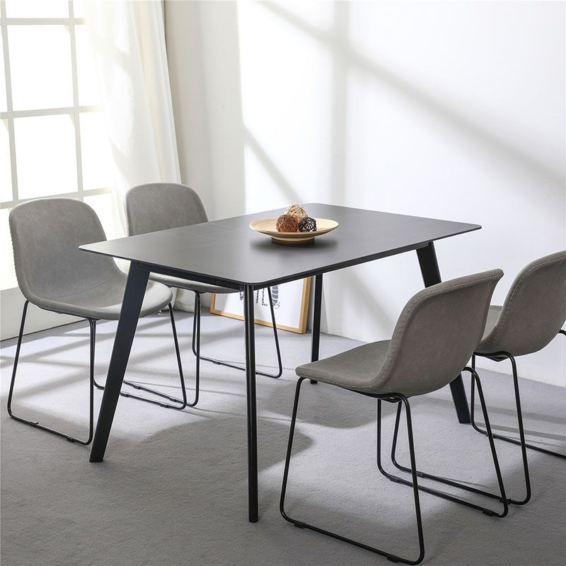 Seitstuhl für industriellen Stil Set Esszimmer Seitenstuhl Set mit Metallbeinen