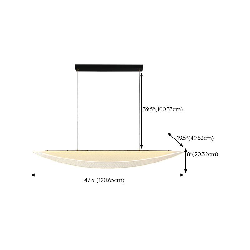 Modernism Single Black Kitchen Island Lighting Acrylic Island Pendant Lighting