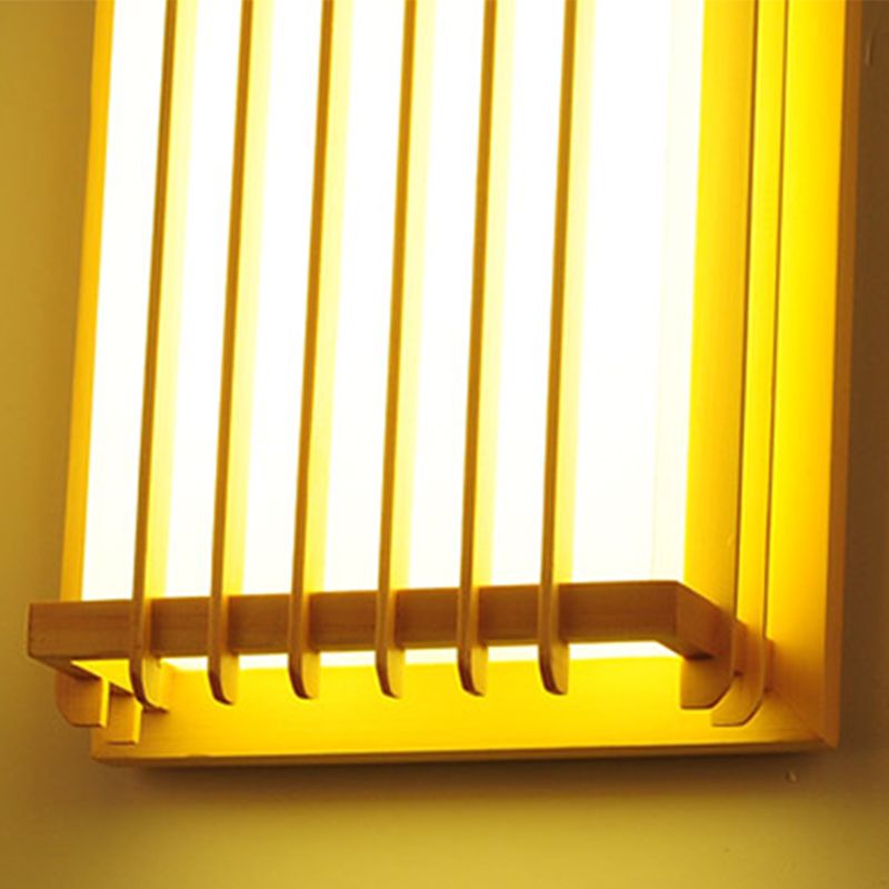 Contemporary Wooden Wall Sconce Light Creative Wall Light Fixture for Bedroom