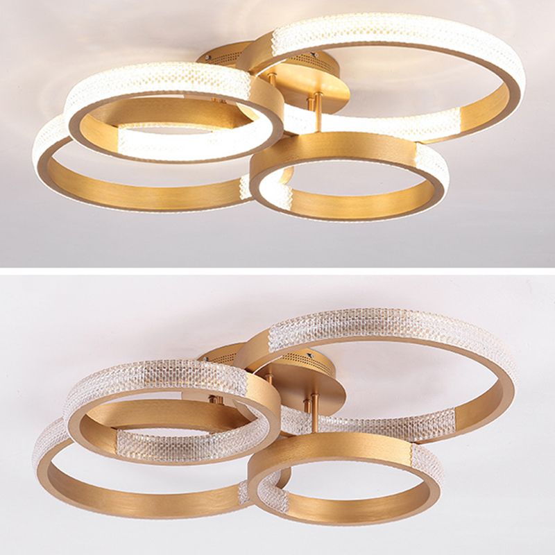 Plafonnier LED de style Nordic Style Golden Brossé