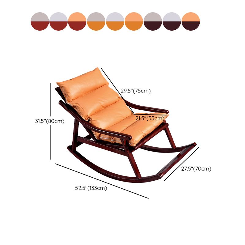 Modern Rocker Chair Solid Wood Frame Spindle Rocker Chair for Living Room