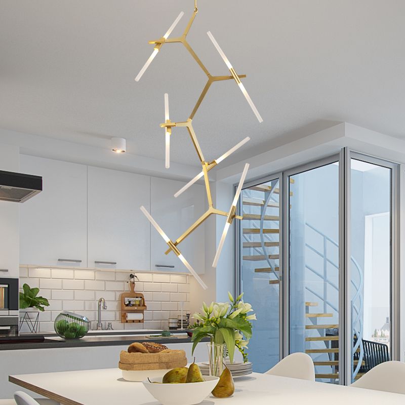 Postmodern Metal Chandelier Branch Shape Chandelier Pendant Lamps for Living Room