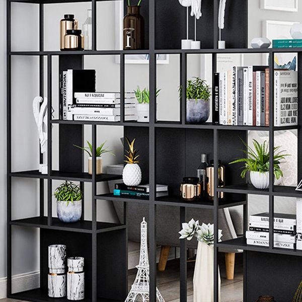 Metal Etagere Bookcase Modern Open Back Bookshelf for Home Office