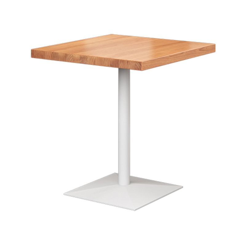 Square Wooden Dining Table Industrial Pedestal Dining Table for Restaurant