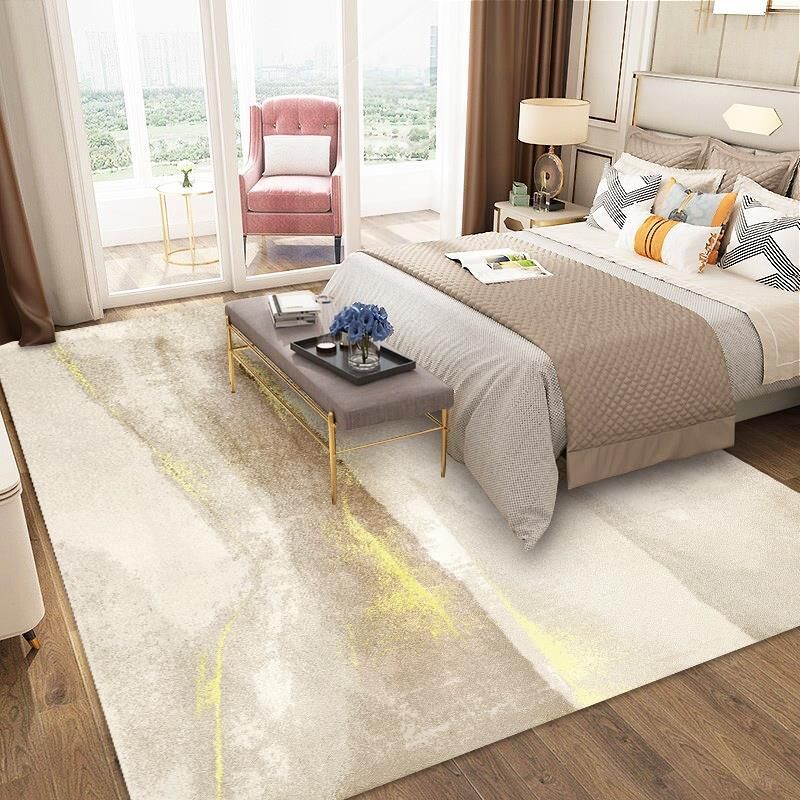 Multi Color Contemporary Rug Synthetics Abstract Geometry Carpet Non-Slip Stain Resistant Washable Rug for Sitting Room