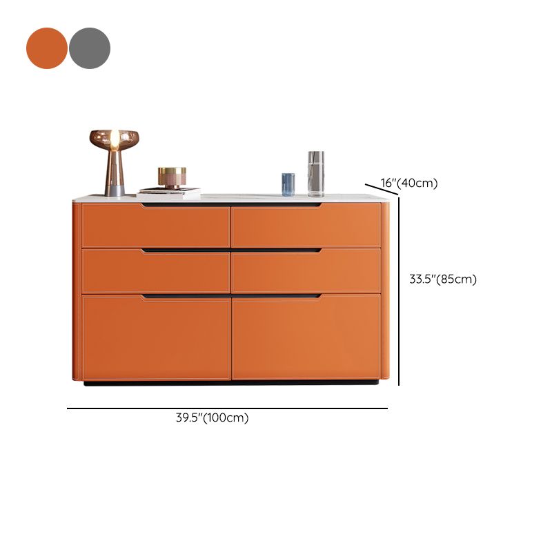Contemporary Sideboard Cabinet Stone Sideboard Table with Drawers for Living Room