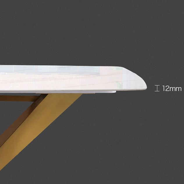 Luxurious Sintered Stone Top Dining Set Rectangular 1/4/5/7 Pieces Dinette Table Set