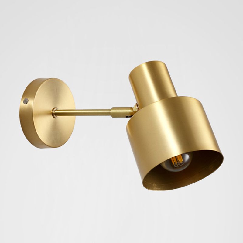 Single Modernism Golden/Black Wall Mounted Sconce Shaded Wall Light for Living Room