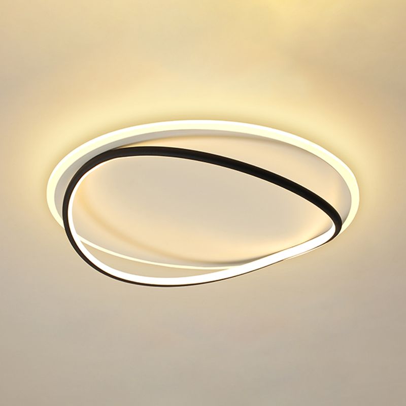 Luminaires de plafond LED à abat-jour en Silicone à géométrie de lumière encastrée moderne pour chambre à coucher